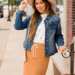 Double Stitched Drawstring Skirt -Women's Clothing Store BB 3498 1c216816 59b0 4e87 899f ab75253c111b 860338