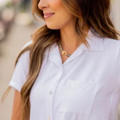 Classic High Low Button Up Blouse -Women's Clothing Store BB 3527 6515135e 05c3 452c 9078 4382b495709f 569619