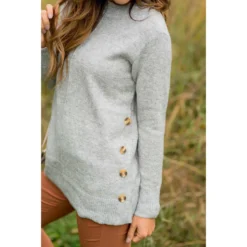 Four Side Button Mid Seam Sweater -Women's Clothing Store BB 3585 6a7ff8f3 92f9 4515 8d61 853cd18c2ef5