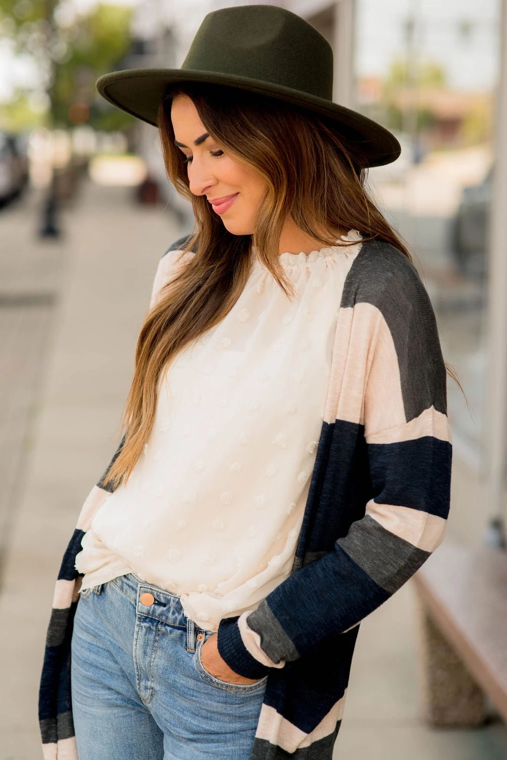 Heathered Striped Tissue Tunic Cardigan 18 Heathered Striped Tissue Tunic Cardigan - Image 18