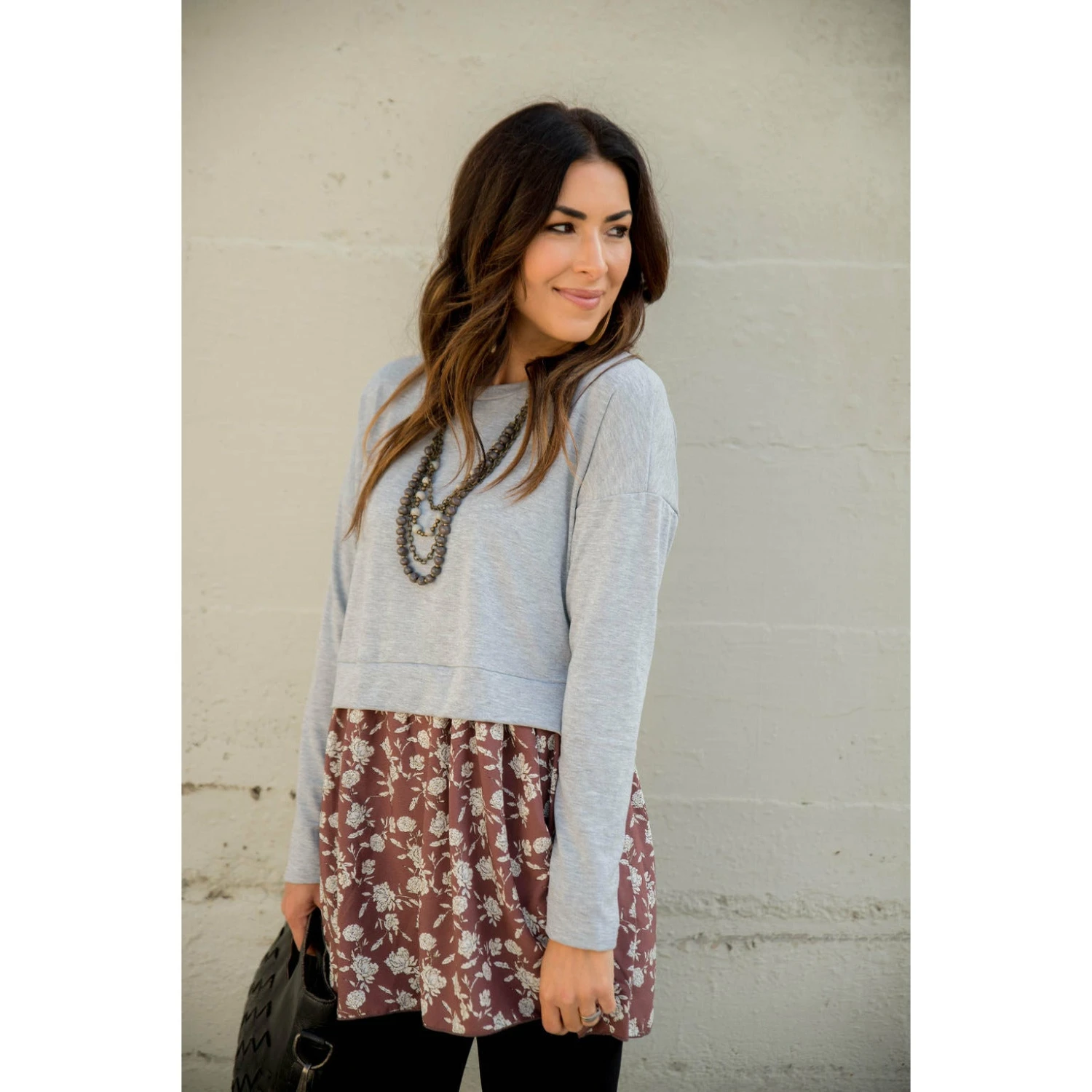 Vintage Floral Blouse Bottom Sweatshirt 3 Vintage Floral Blouse Bottom Sweatshirt - Image 3