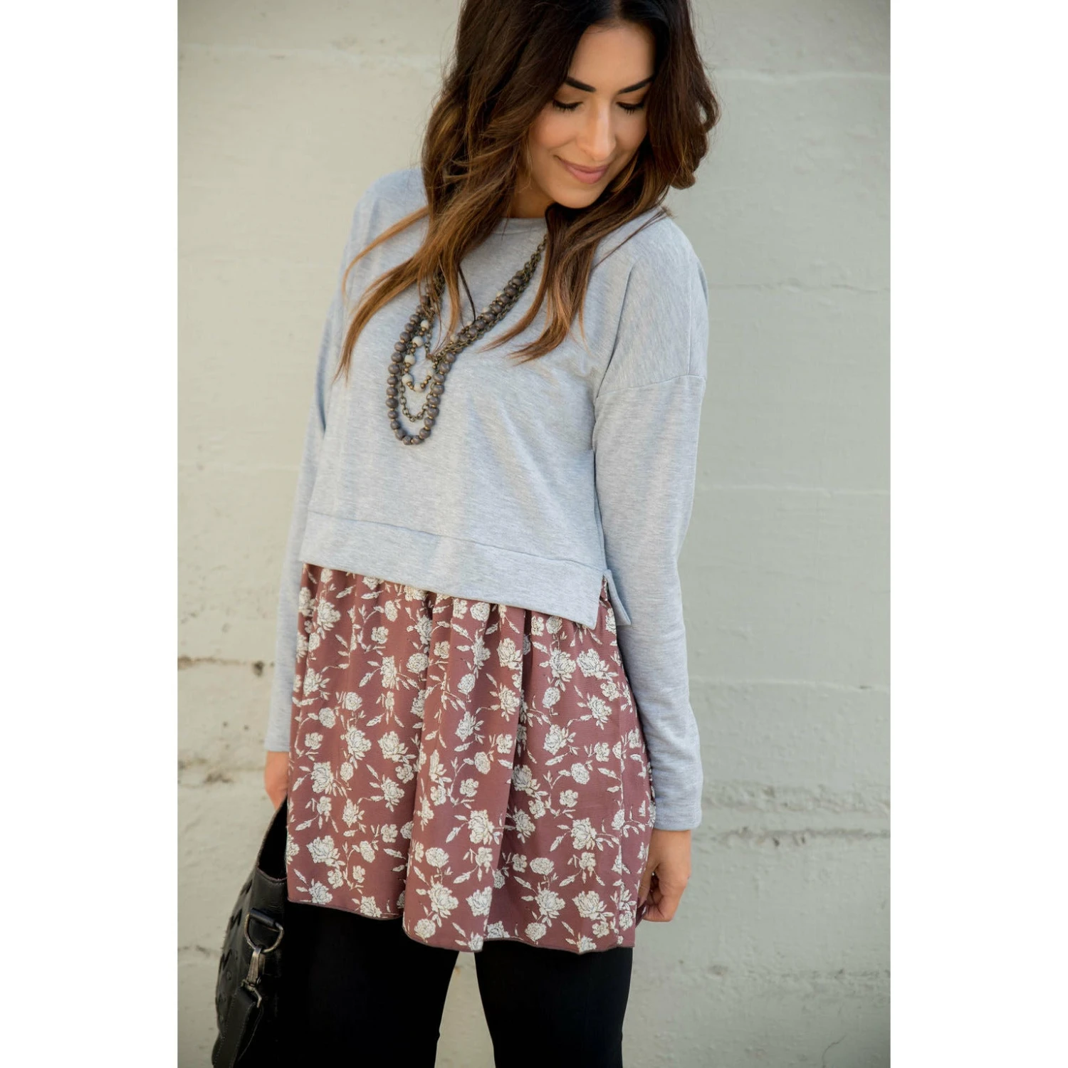 Vintage Floral Blouse Bottom Sweatshirt 7 Vintage Floral Blouse Bottom Sweatshirt - Image 7