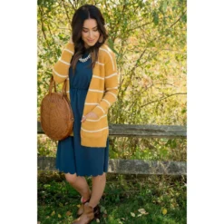 Striped Fuzzy Cardigan -Women's Clothing Store BB 3622 be7bc0d7 d669 446f 8b51 c1682f1ffb06 559714