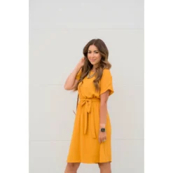 Short Sleeve Tie Dress -Women's Clothing Store BB 3626