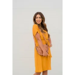 Short Sleeve Tie Dress -Women's Clothing Store BB 3630