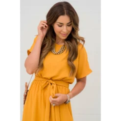 Short Sleeve Tie Dress -Women's Clothing Store BB 3634 14fd97f3 6ad2 4ffe 8b7b 3af5a7879d2e