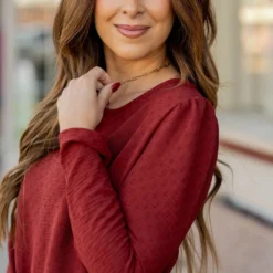 Stitched Dots Gathered Shoulder Blouse 28 Stitched Dots Gathered Shoulder Blouse -Women's Clothing Store BB 3646