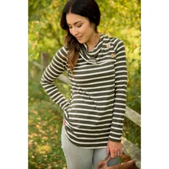 Striped Button Neck Sweatshirt 19 Striped Button Neck Sweatshirt -Women's Clothing Store BB 3646 00a81df2 ba16 4926 a76b 8b0c47e49a89