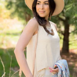 Basic Micro Striped Tank 27 Basic Micro Striped Tank -Women's Clothing Store BB 3649 418834