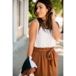 Woven Front Tank 14 Woven Front Tank -Women's Clothing Store BB 3661