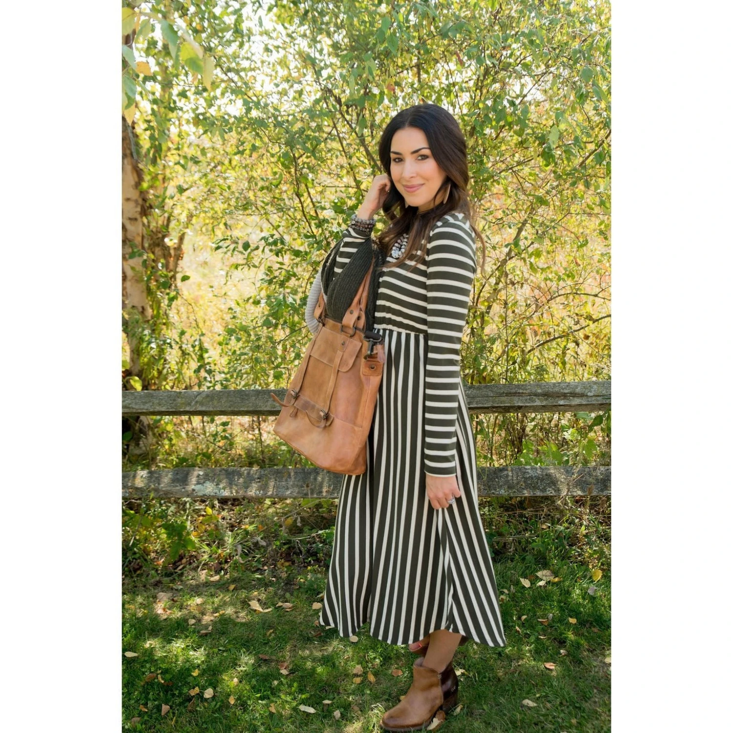 Long Sleeve Striped Midi 6 Long Sleeve Striped Midi - Image 6
