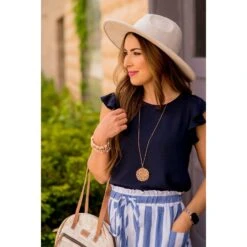 Classy Flutter Trim Blouse 19 Classy Flutter Trim Blouse -Women's Clothing Store BB 3681 08785114 0ee5 477c b073 bd4089149981