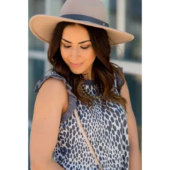 Cheetah Ruffle Trim Tank -Women's Clothing Store BB 3682