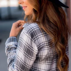 Grey Plaid Shirt -Women's Clothing Store BB 3692 ee1c9a6c 5f15 4797 ac30 ec55a6ba54cc 817072