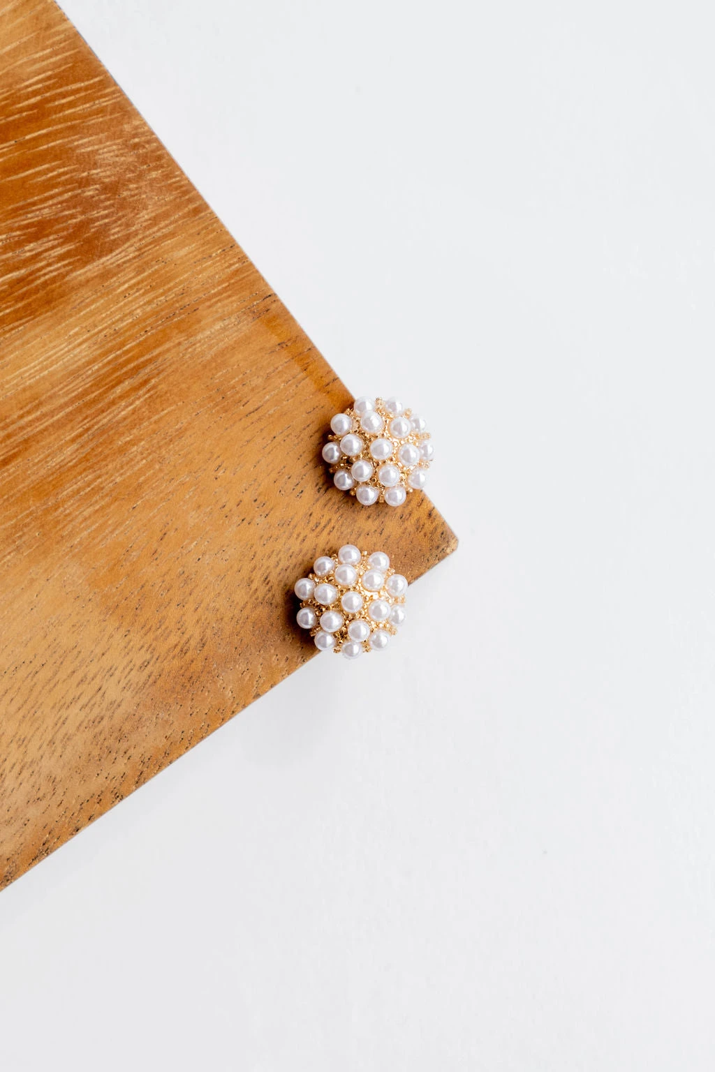 Clustered Pearls Stud Earrings 2 Clustered Pearls Stud Earrings - Image 2