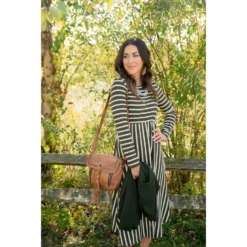 Long Sleeve Striped Midi 12 Long Sleeve Striped Midi -Women's Clothing Store BB 3706 175566
