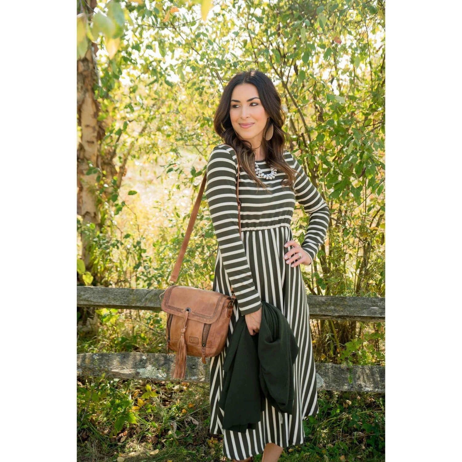 Long Sleeve Striped Midi 4 Long Sleeve Striped Midi - Image 4