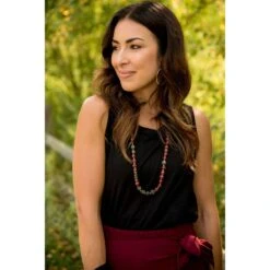 Bel Koz Mixed Charcoal Squared Single Clay Necklace -Women's Clothing Store BB 3715 44d1a651 9f5c 4ad1 88f4 8c076f876bc9