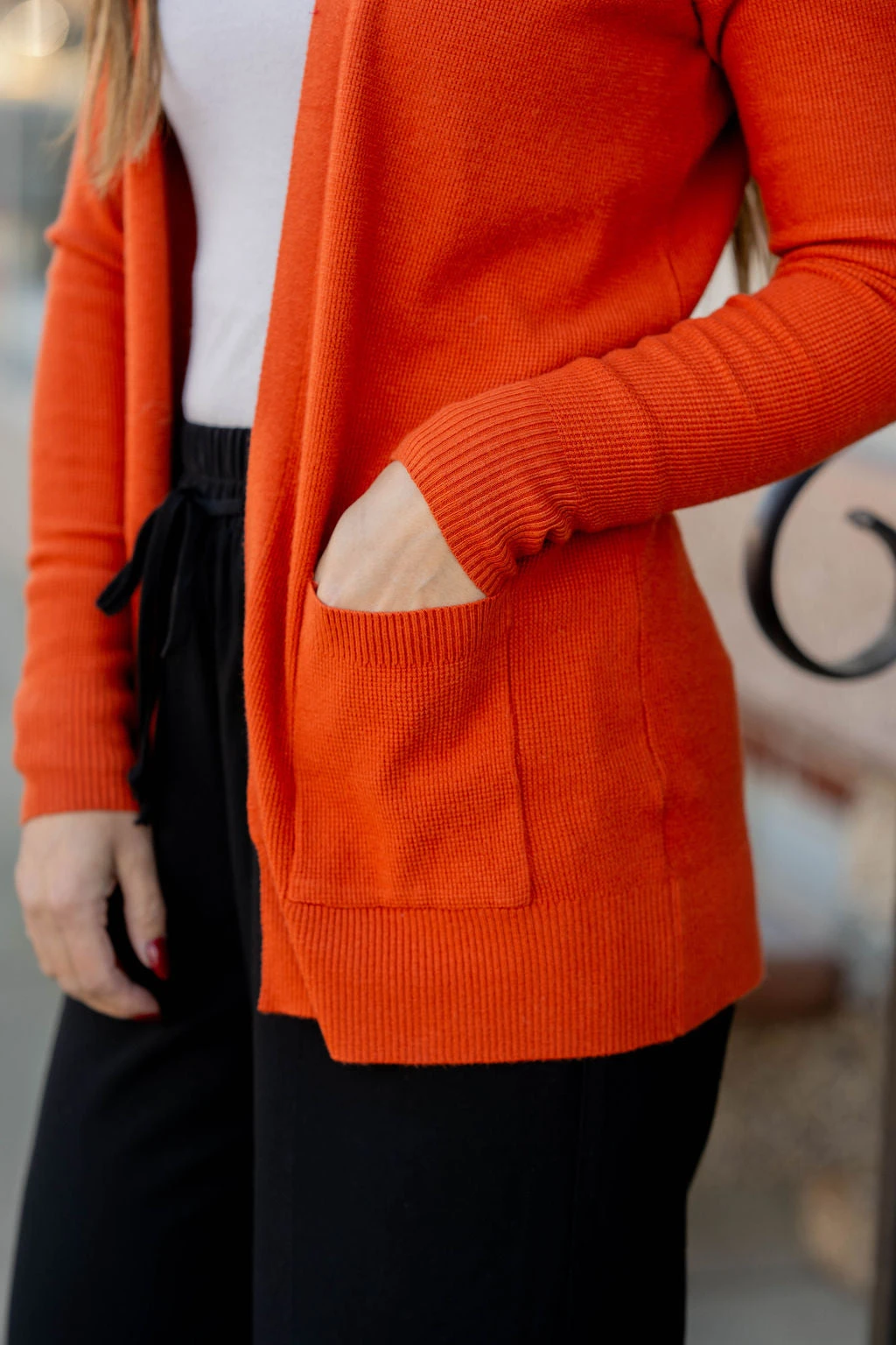 Lightweight Waffled Pocket Cardigan 6 Lightweight Waffled Pocket Cardigan - Image 6