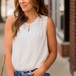 Detailed Top Keyhole Tank -Women's Clothing Store BB 3717 becfd7c3 1b6d 4737 a1c6 55412e9edf65 352825