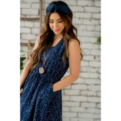 Speckled Tie Waist Tank Dress -Women's Clothing Store BB 3718 a70de067 5dad 4875 9cd7 40569248d94d