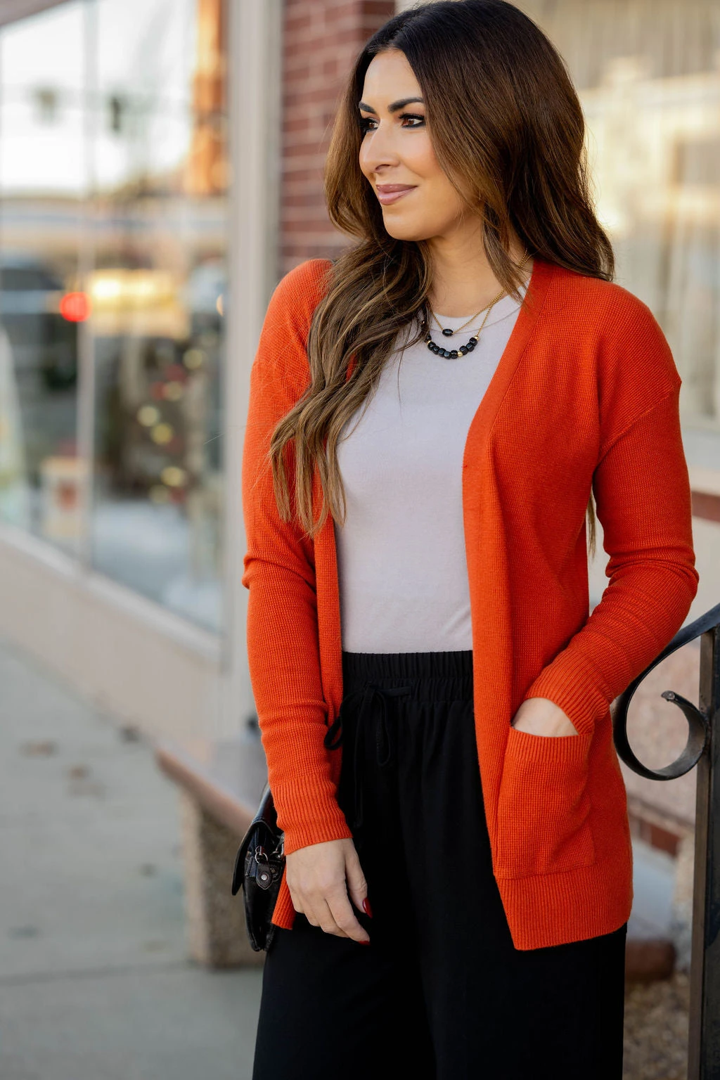 Lightweight Waffled Pocket Cardigan 8 Lightweight Waffled Pocket Cardigan - Image 8