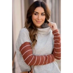 Double Lined Faux Poncho Style Sweater -Women's Clothing Store BB 3724