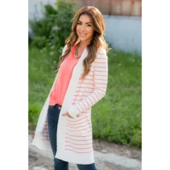 Thin Striped Cardigan-White -Women's Clothing Store BB 3727 f1ed695d cb41 4b70 b50d 6bff6a9c25d4