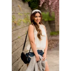 Smocked Top Textured Tank -Women's Clothing Store BB 3737 51917392 6b6a 4111 85a5 76234627784f