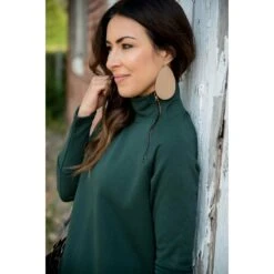 Side Zip Wrap Pullover -Women's Clothing Store BB 3741