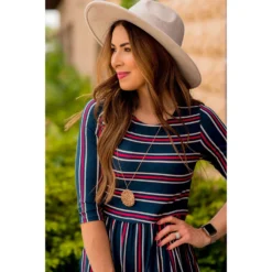 3/4 Sleeve Mixed Striped Midi 9 3/4 Sleeve Mixed Striped Midi -Women's Clothing Store BB 3771 74c03f18 68fa 48a4 9426 5c0216a610fc