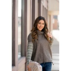 Double Lined Faux Poncho Style Sweater -Women's Clothing Store BB 3790 52a60ffd 2a50 45f0 a08d 0353c7a7372b