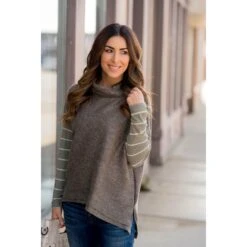 Double Lined Faux Poncho Style Sweater -Women's Clothing Store BB 3792 b346b8e9 d923 48b3 9669 60fcc712cd5e