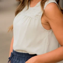 Detailed Top Keyhole Tank -Women's Clothing Store BB 3792 d54054c4 883f 45ef bdd4 e0f17fad06ed 388761