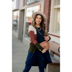 So Soft Color Blocked Tunic Cardigan -Women's Clothing Store BB 3795 b8744493 5d2e 44ef b555 fd20806c2204