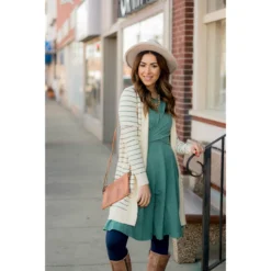 Thin Striped Cardigan-Cream -Women's Clothing Store BB 3812 2947dceb dab1 4a3b 9a90 0a619f96601a