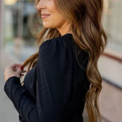 Stitched Dots Gathered Shoulder Blouse 38 Stitched Dots Gathered Shoulder Blouse -Women's Clothing Store BB 3844 99201e87 db6f 4636 9521 d7412c2bf72e