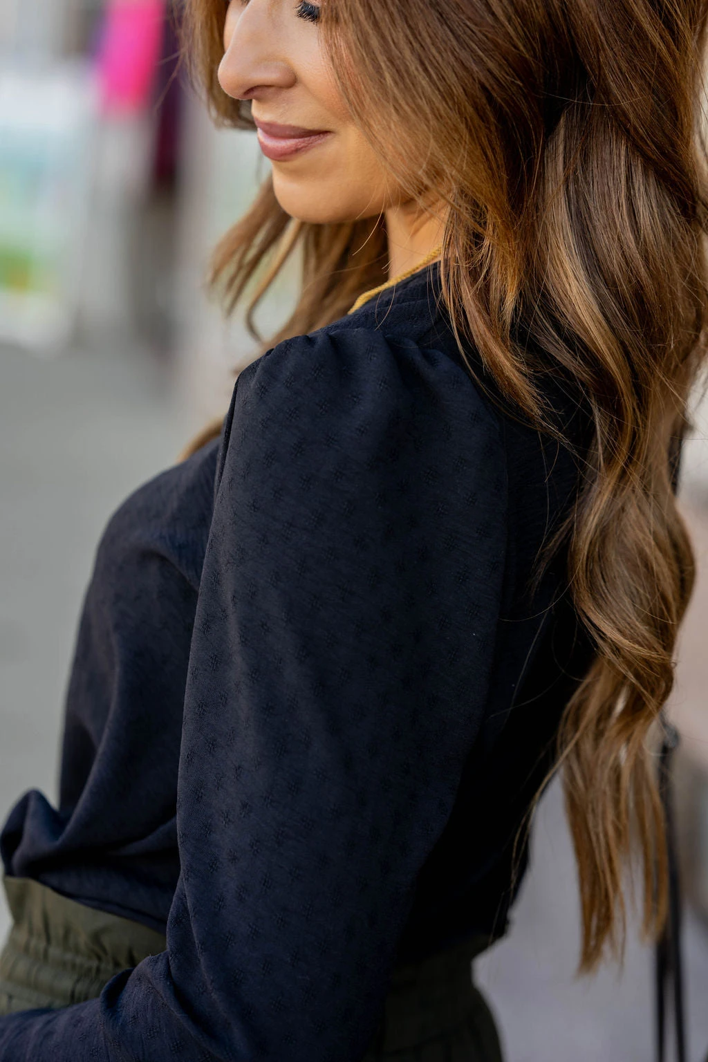 Stitched Dots Gathered Shoulder Blouse 20 Stitched Dots Gathered Shoulder Blouse - Image 20