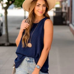 Subtle Micro Dot Tank -Women's Clothing Store BB 3884 1418062d ba3c 49f4 bbf3 33d7cbad08f4 721576