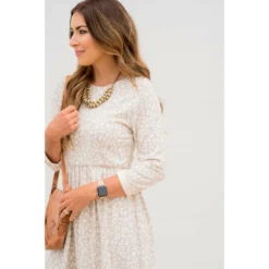 Cheetah Cuffed Sleeve Dress -Women's Clothing Store BB 3884 db38278a 09ed 4260 b952 dbb3e45480d9