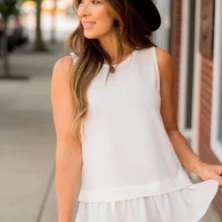 Ruffle Faux Layer Tank -Women's Clothing Store BB 3889 e6f13630 e0e7 47c5 b4b0 49f86001d7ae 705703