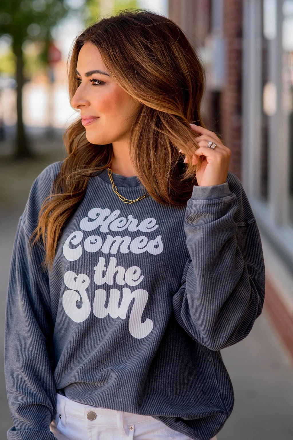 Here Comes The Sun Ribbed Graphic Crewneck 12 Here Comes The Sun Ribbed Graphic Crewneck - Image 12