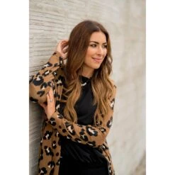Lightweight Leopard Cardigan -Women's Clothing Store BB 3956