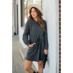 Tie Waist Pocket Sweatshirt Dress -Women's Clothing Store BB 3963 7a930a90 c0a9 438c b476 c552ec45b571