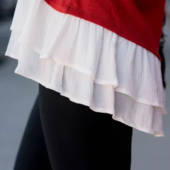 Double Ruffle Bottom Long Sleeve Tee -Women's Clothing Store BB 3974 7bd460eb d325 41a2 8172 c4b37a62ed79 587643