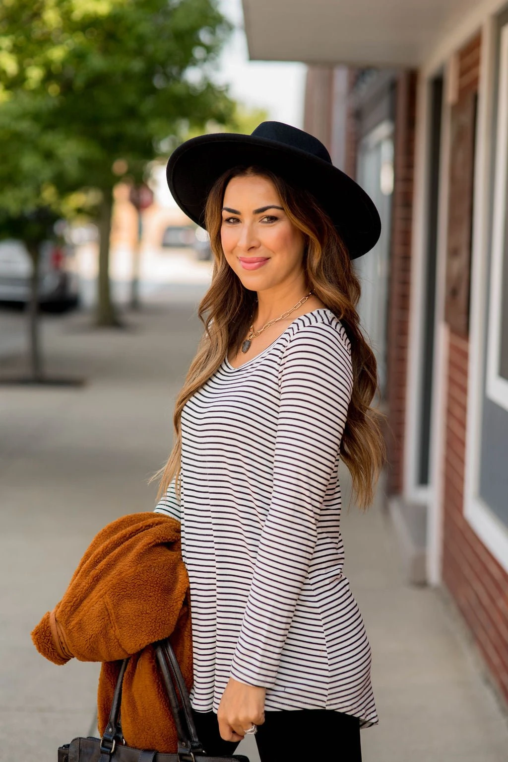 Thin Single Stripe Long Sleeve Tee 2 Thin Single Stripe Long Sleeve Tee - Image 2