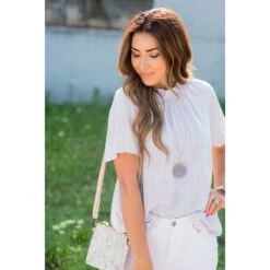 Vertical Striped Cinch Neck Blouse 15 Vertical Striped Cinch Neck Blouse -Women's Clothing Store BB 4003