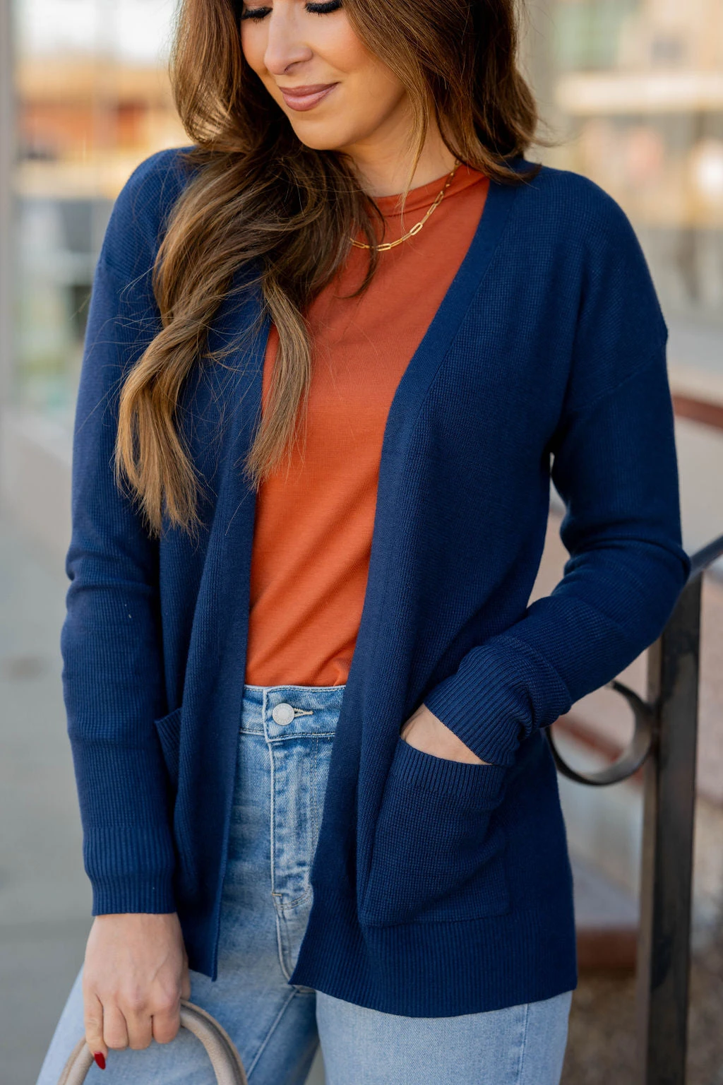 Lightweight Waffled Pocket Cardigan 17 Lightweight Waffled Pocket Cardigan - Image 17