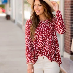 Cheetah Long Sleeve Top -Women's Clothing Store BB 4033 6e238136 3a91 4b86 93dc 940e8a9fd123 644869