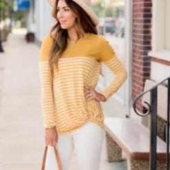 Striped Thermal Top Side Knot Tee 36 Striped Thermal Top Side Knot Tee -Women's Clothing Store BB 4056 6eef2fdd a923 48e2 96d4 85eb891fbfd0 361917